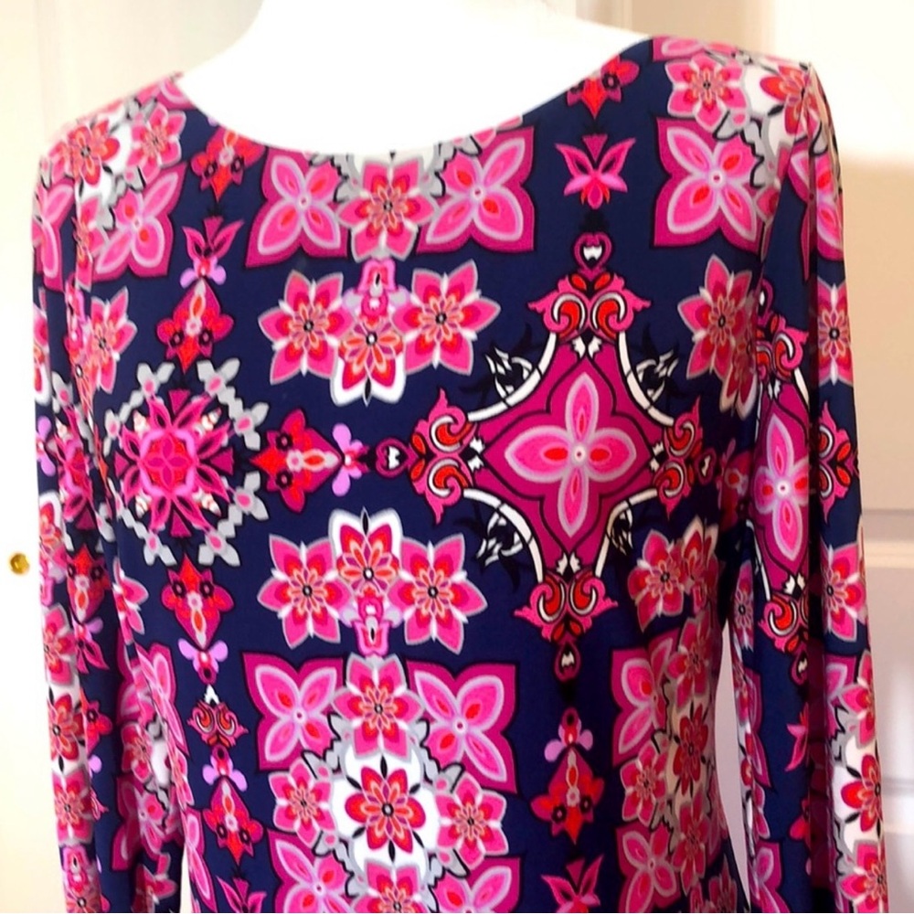 Vince Camuto Navy and Pink Floral Dress
